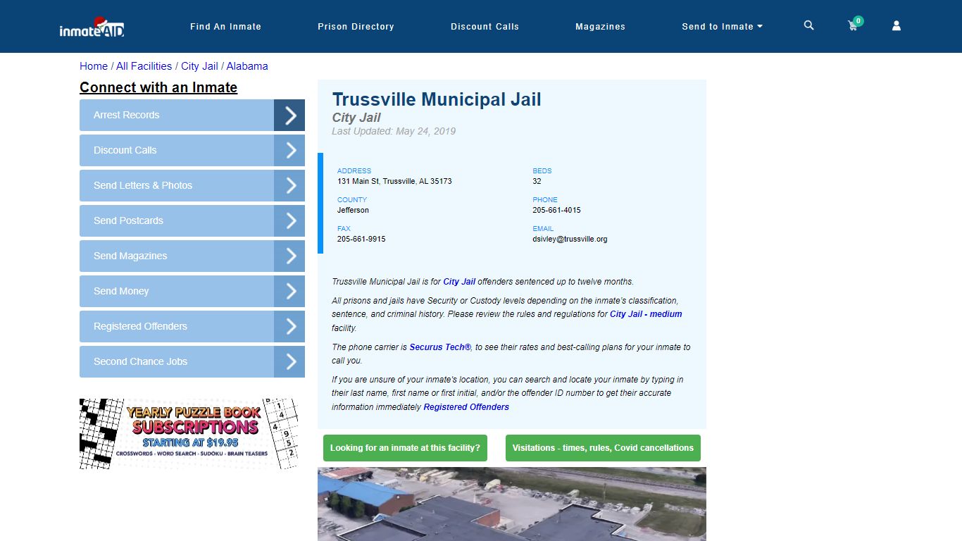Trussville Municipal Jail | Inmate Locator